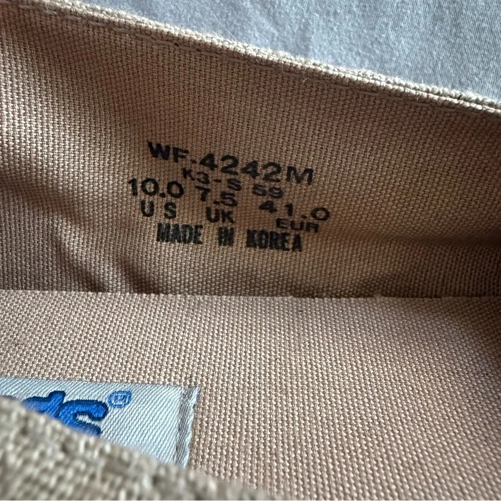 Keds Beige Canvas Espadrilles Celestial Sun and Moon Embroidery Slip On Size 10 - Picture 5 of 10